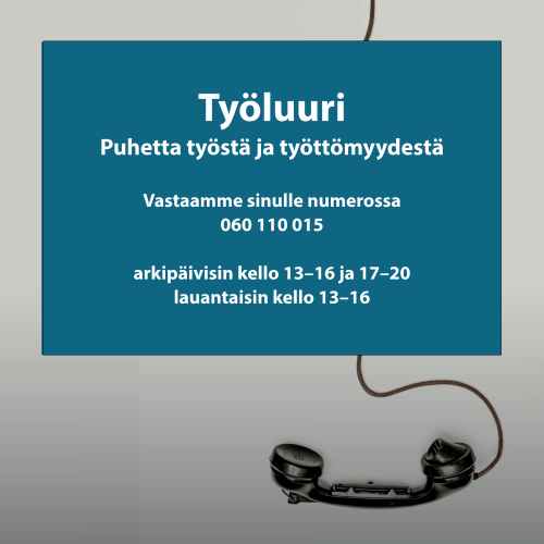 Huolettaako lomautus tai työttömyys – Työluuri vertaispuhelinpalvelu kuuntelee myös kesällä