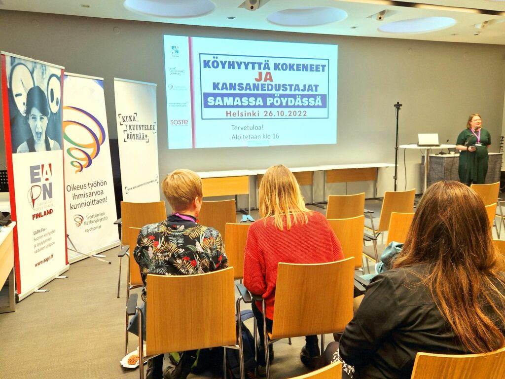 Köyhyyttä kokeneet ja kansanedustajat kohtasivat